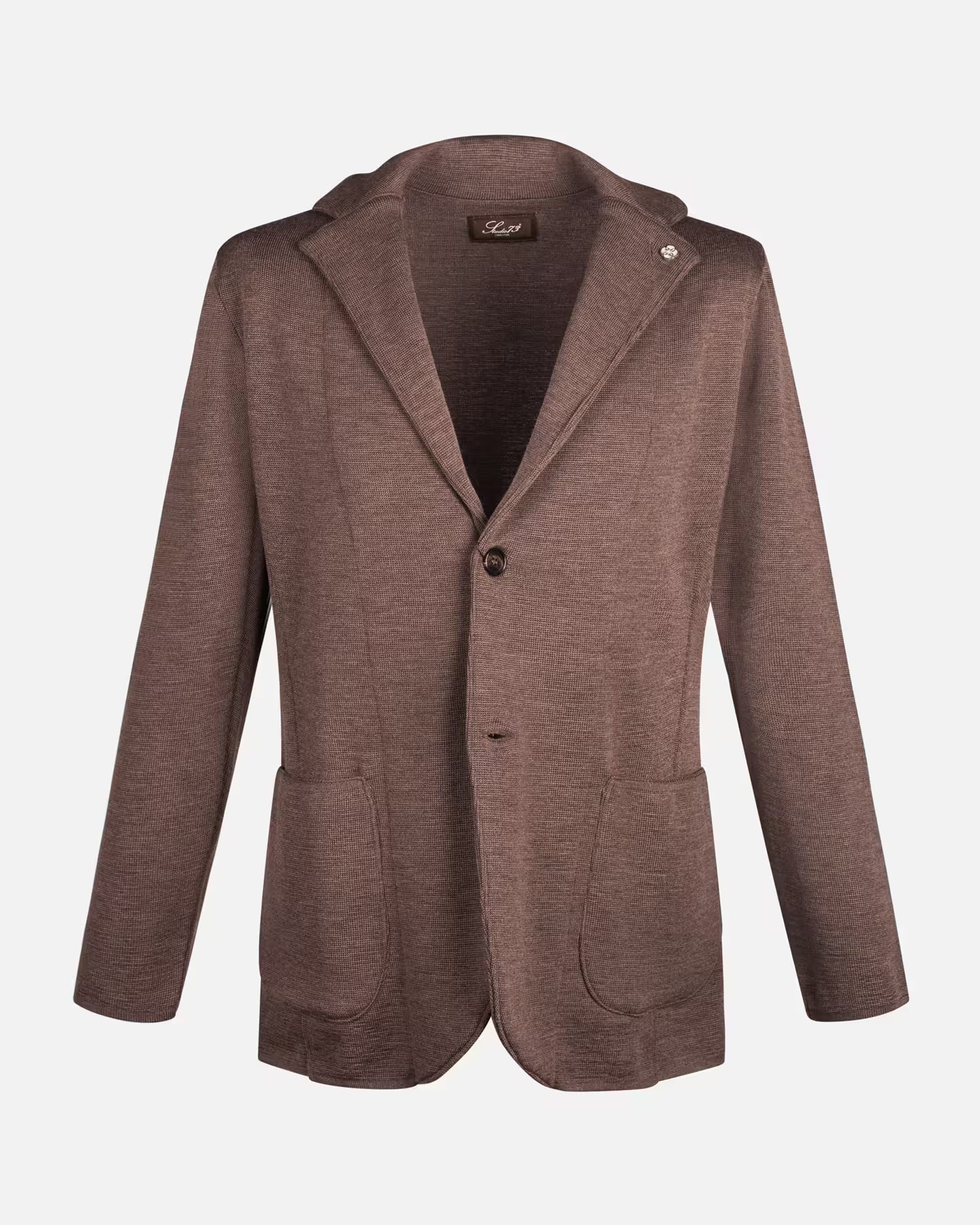 Knitted Wool Blazer Brown