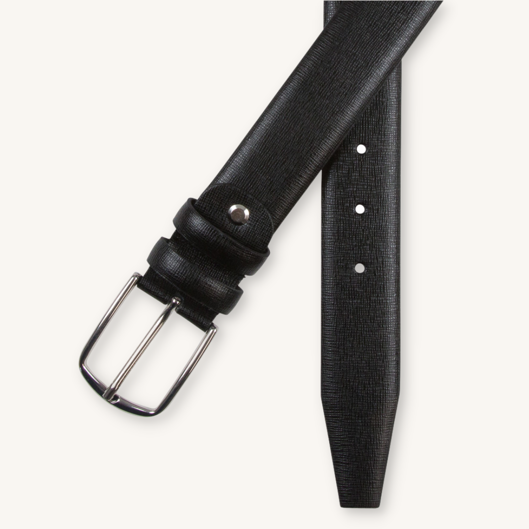 Portia 1924 Black Leather Belt