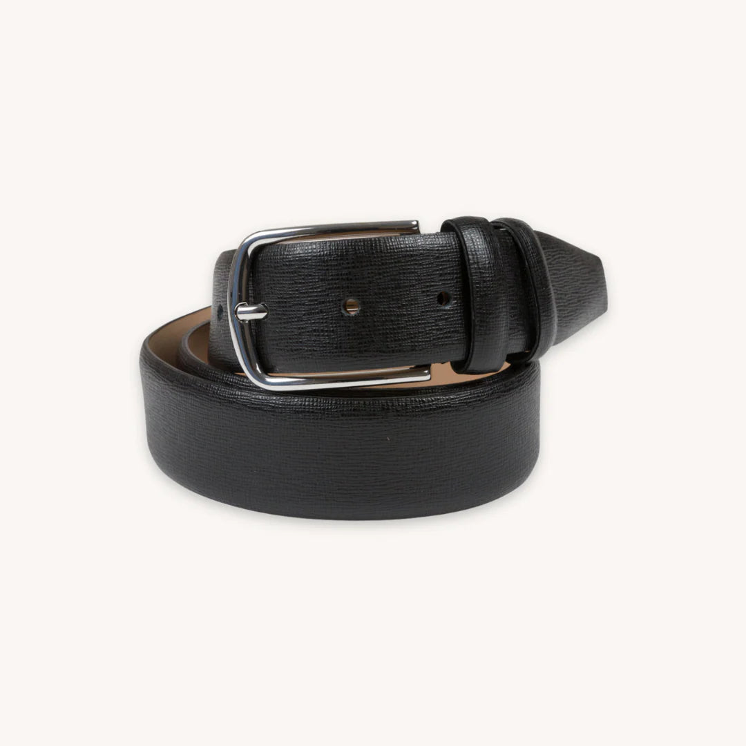 Portia 1924 Black Leather Belt
