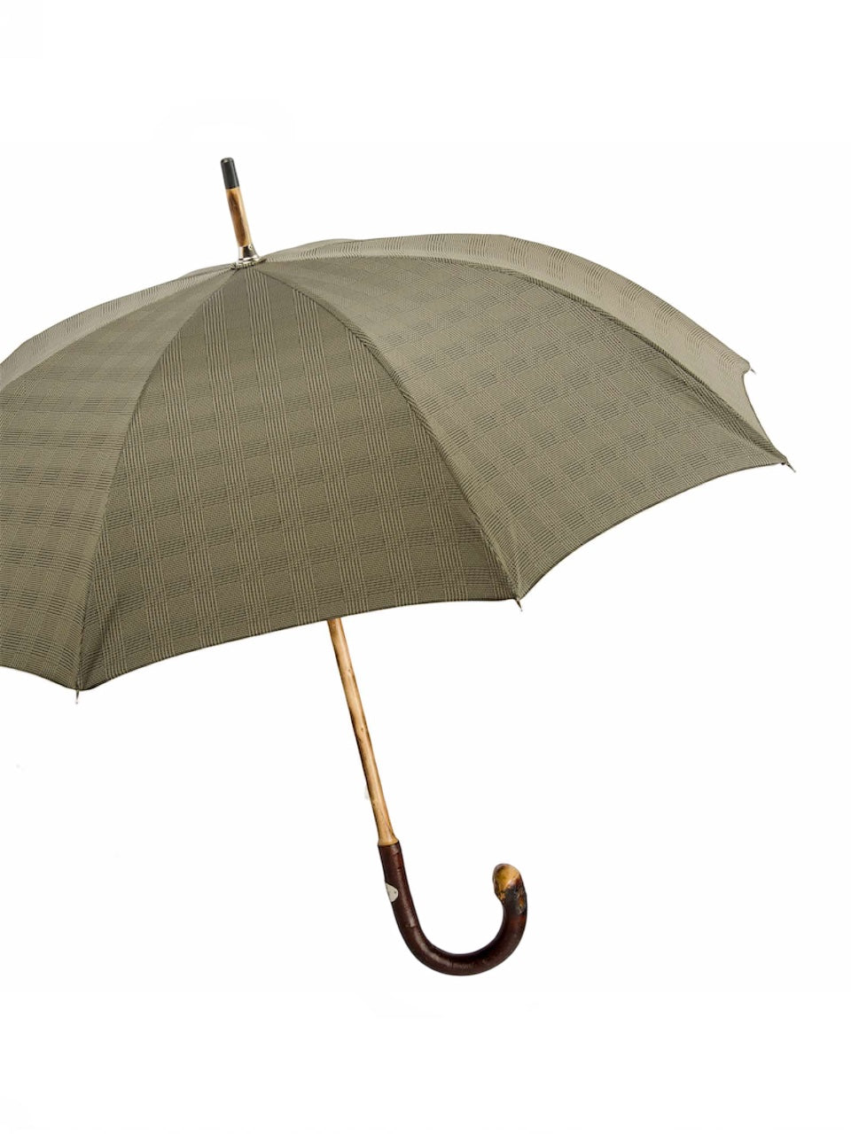 Pasotti 1956 SOLID CHESTNUT STRIPED UMBRELLA WITH KNOB END