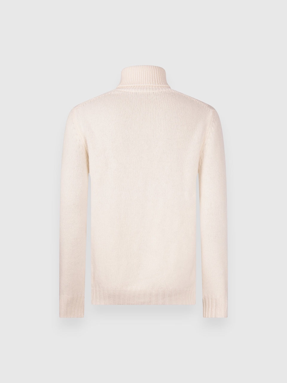 Gran Sasso Cabled Super Geelong Turtleneck White