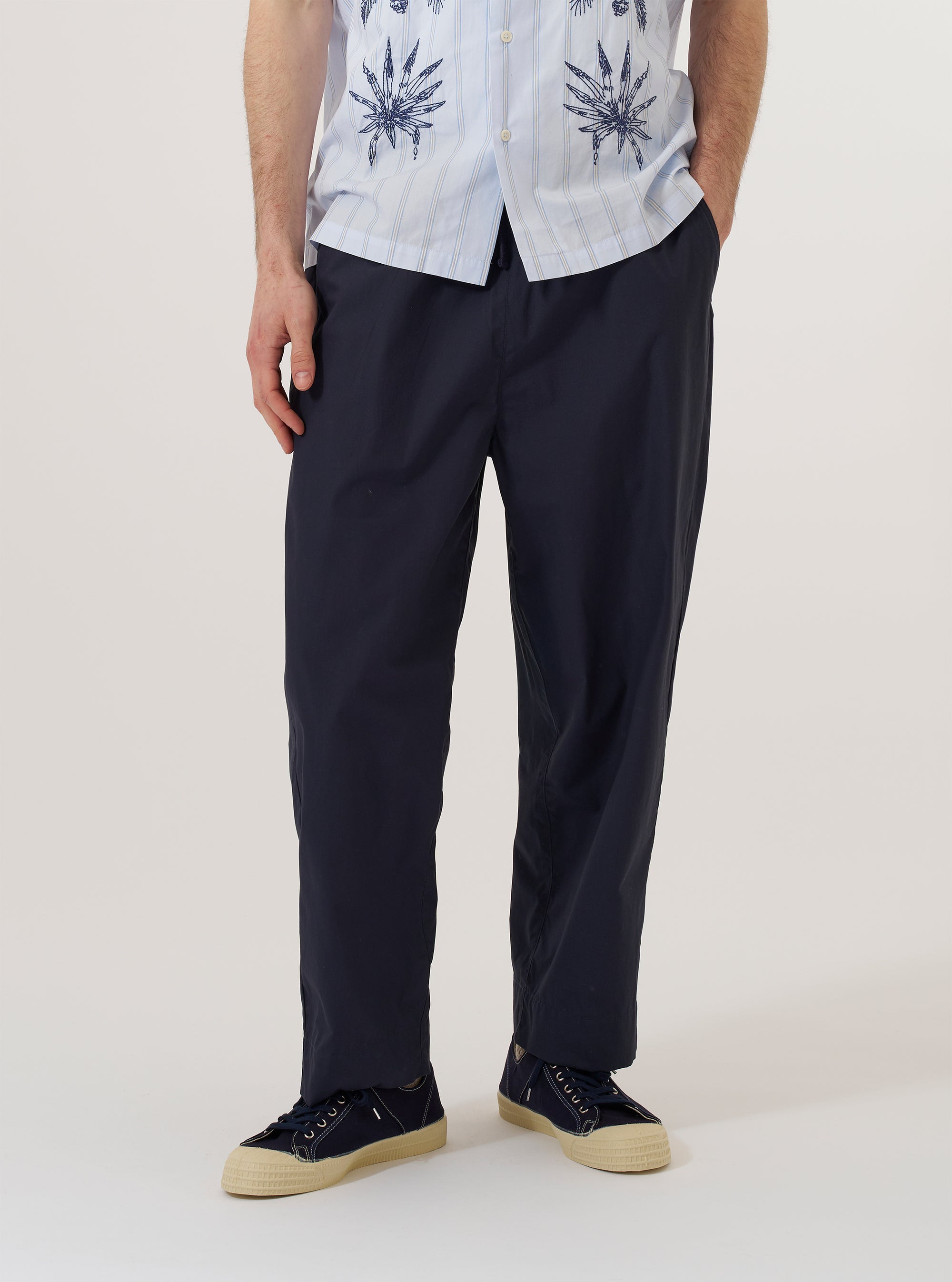 Universal Works Peached Poplin Judo Pant Navy