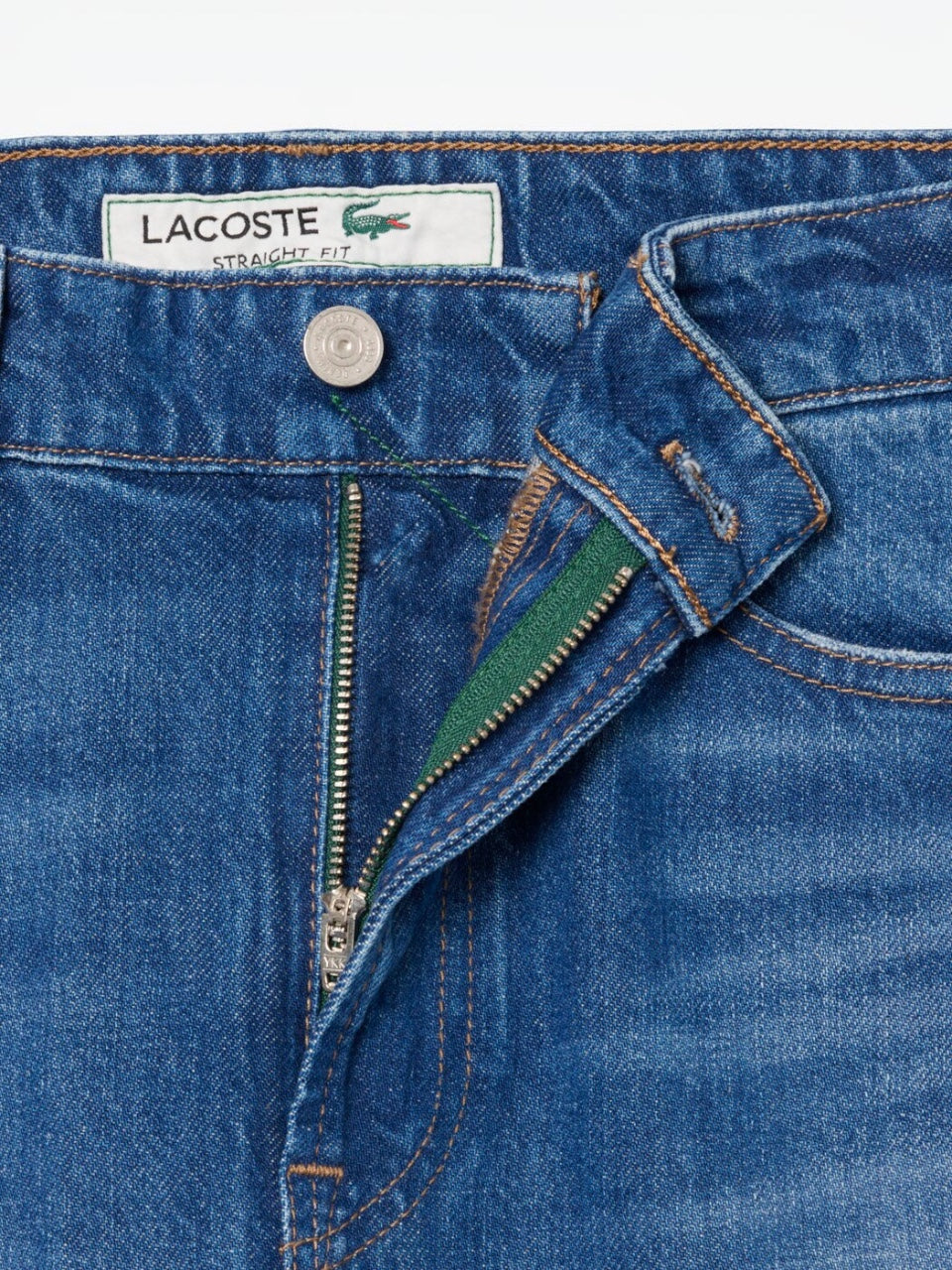 Lacoste 5 Pocket Straight Cut Washed Jeans
