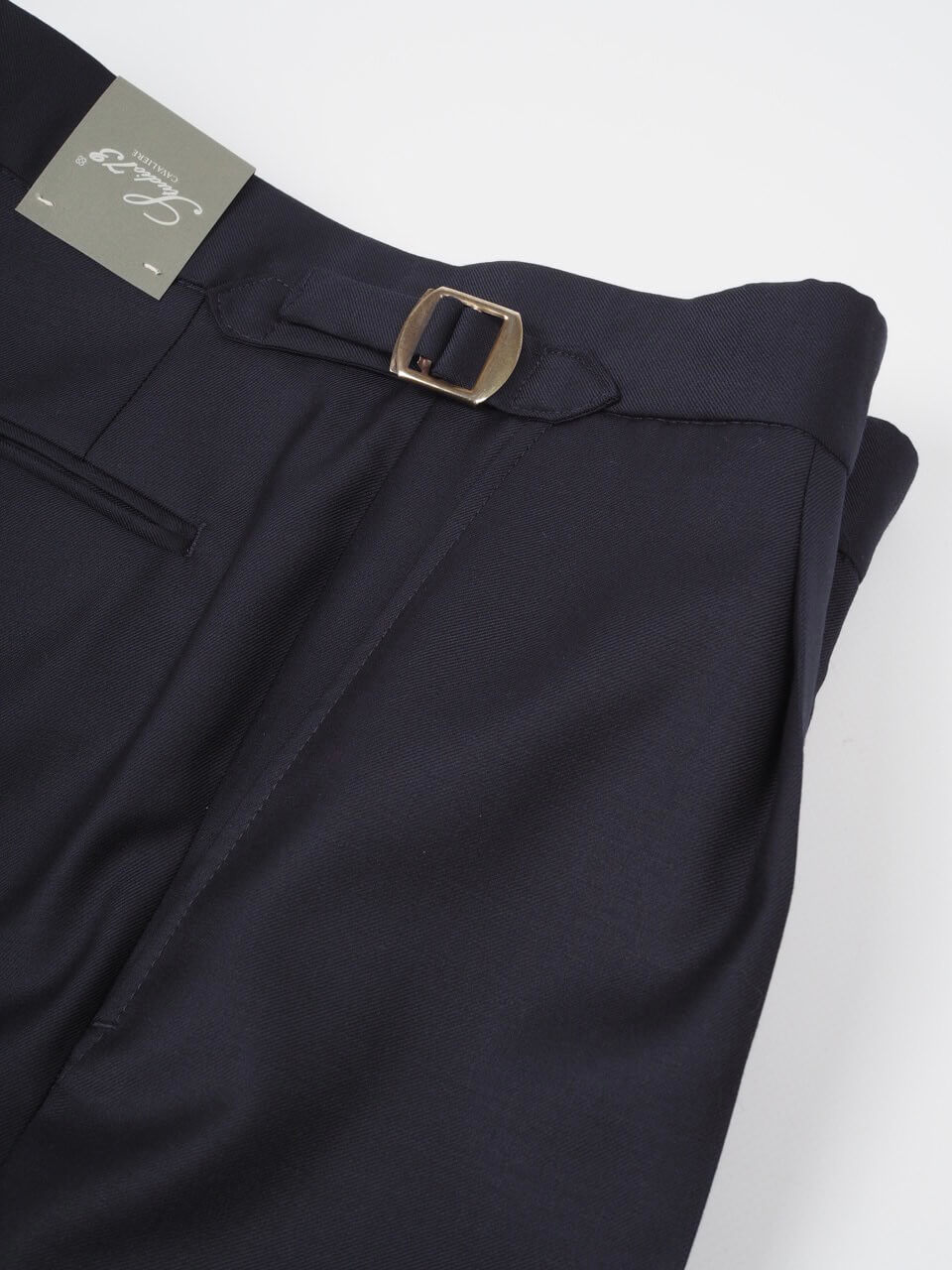 Studio 73 Wool Trousers With Side Adjusters Navy