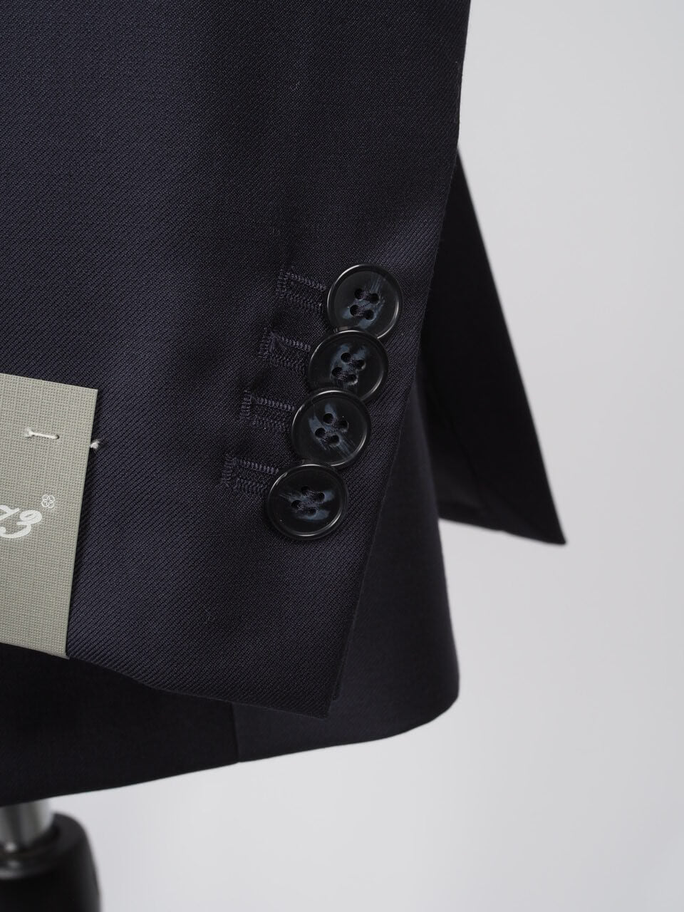 Studio 73 DB Wool Jacket With Peak Lapel Navy