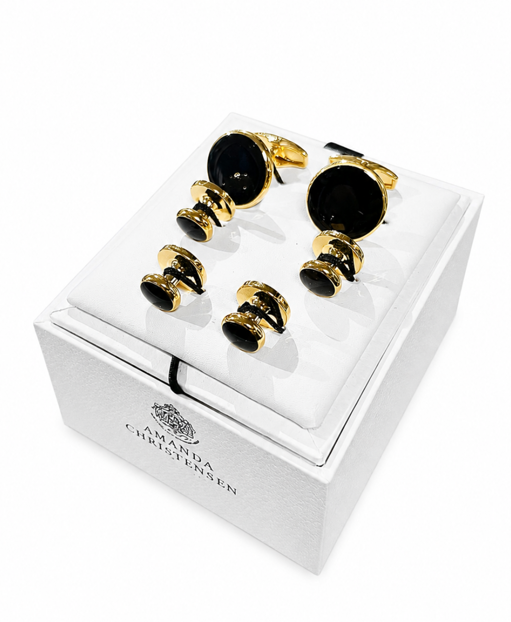 Amanda Christensen Manschett/bröst knappset Guld/Svart