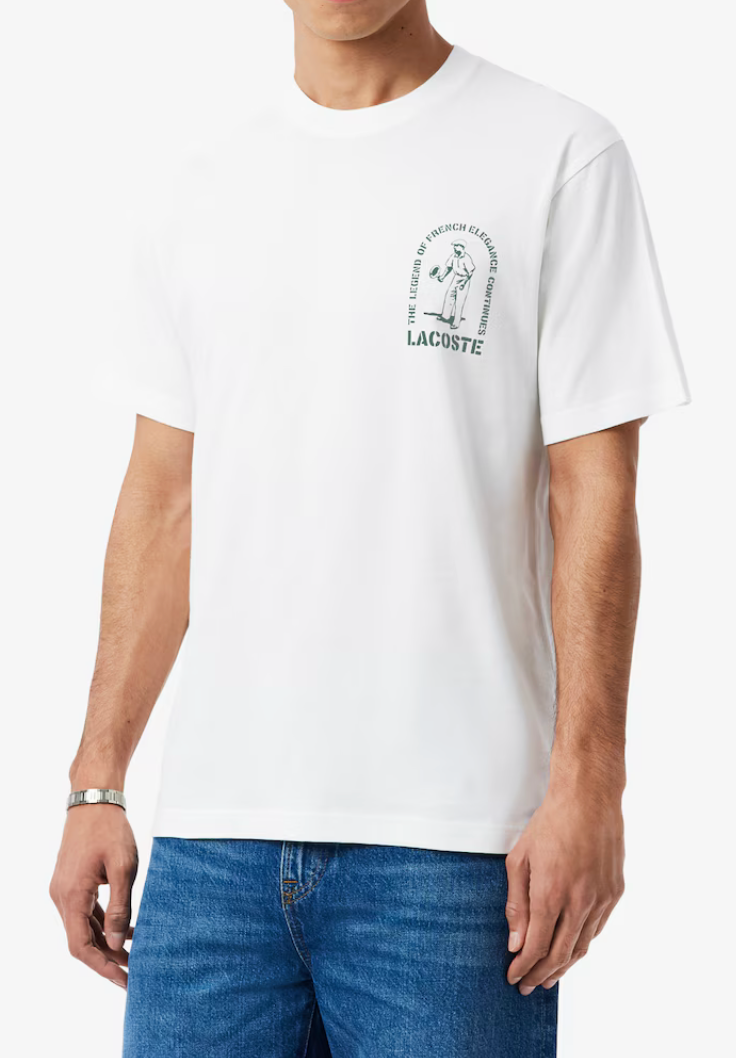 Printed Cotton T-shirt White