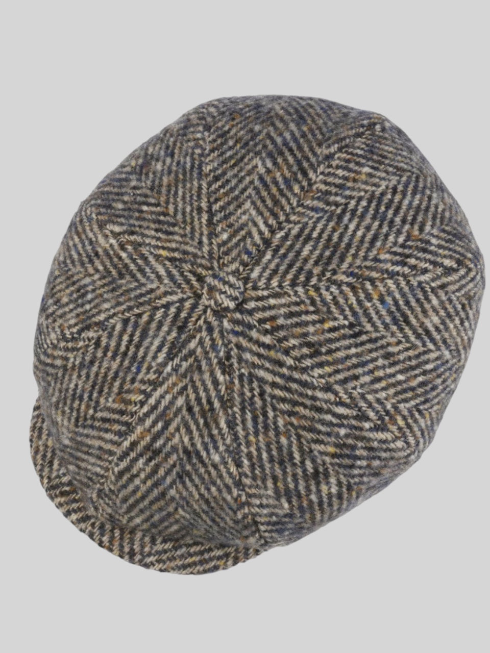 Stetson Hatteras Herringbone Tweed Cap Navy
