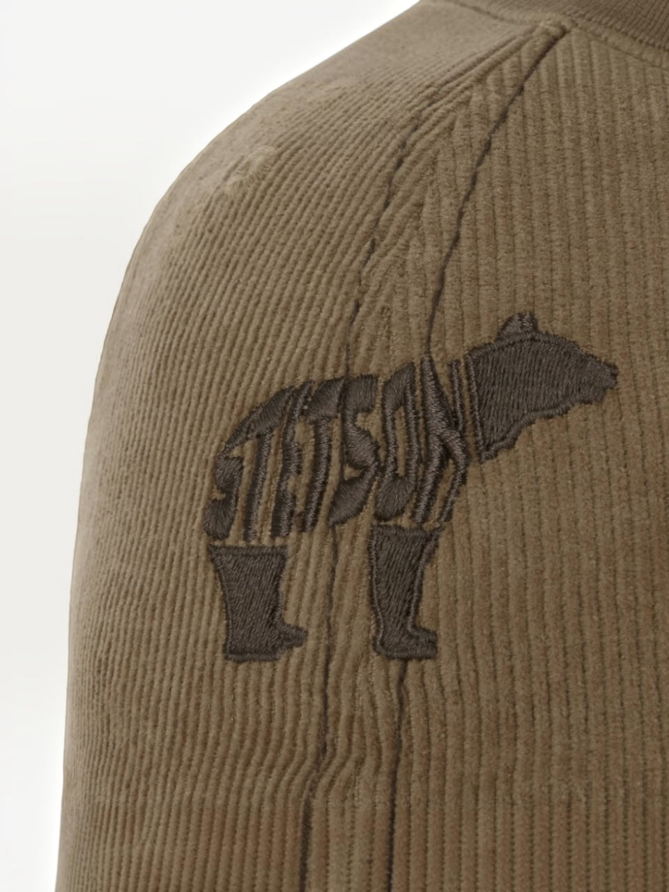Stetson Embroidered Bear Corduroy Cap