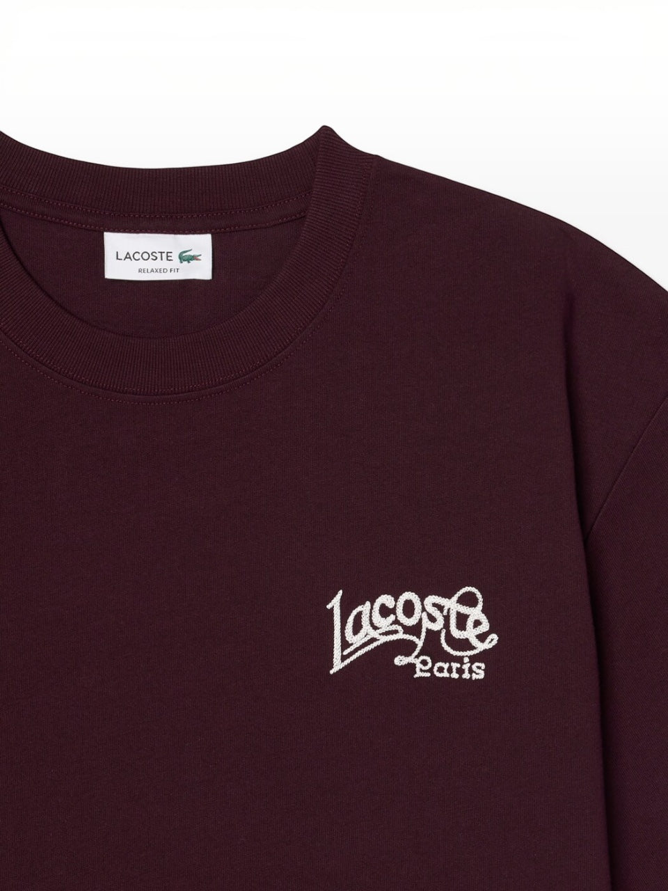 Lacoste Heavy Cotton Jersey Embroidery Accent T-shirt Red