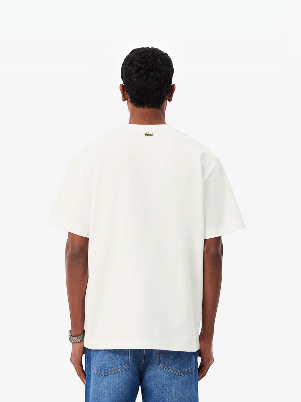Lacoste Heavy Cotton Jersey Embroidery Accent T-shirt White