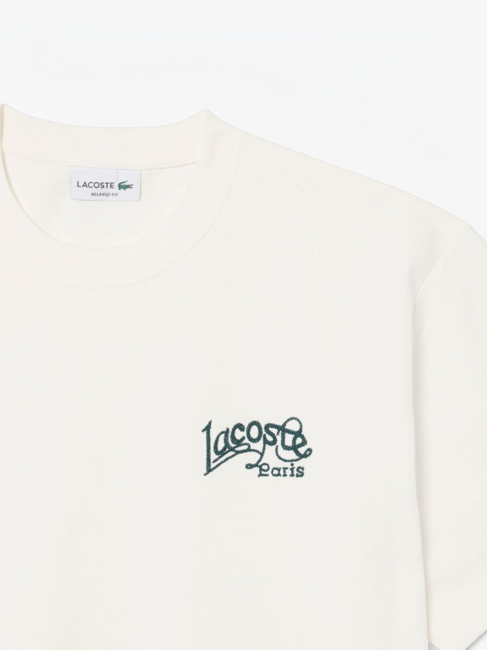 Lacoste Heavy Cotton Jersey Embroidery Accent T-shirt White