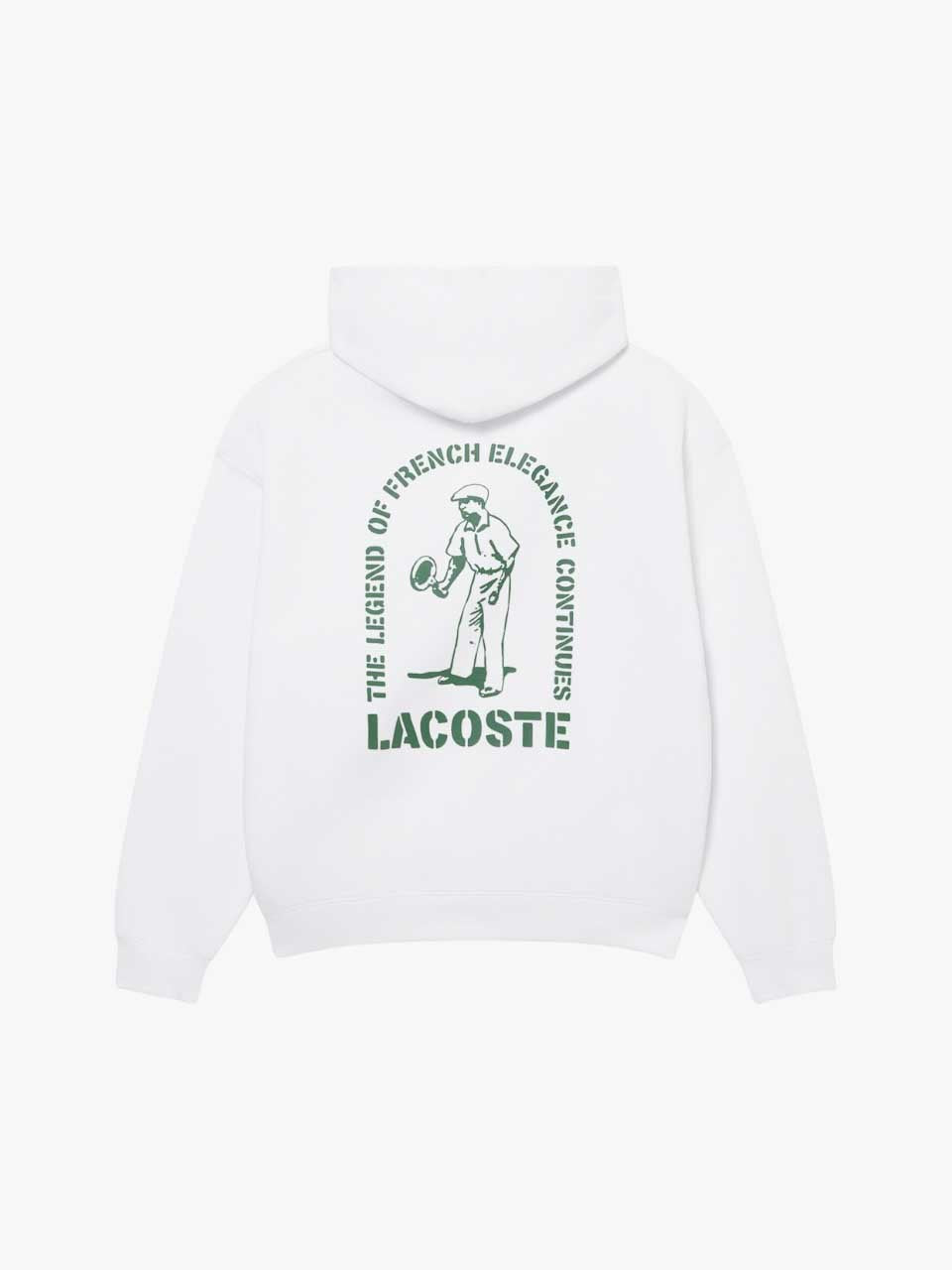 Loose Fit Printed Hoodie White