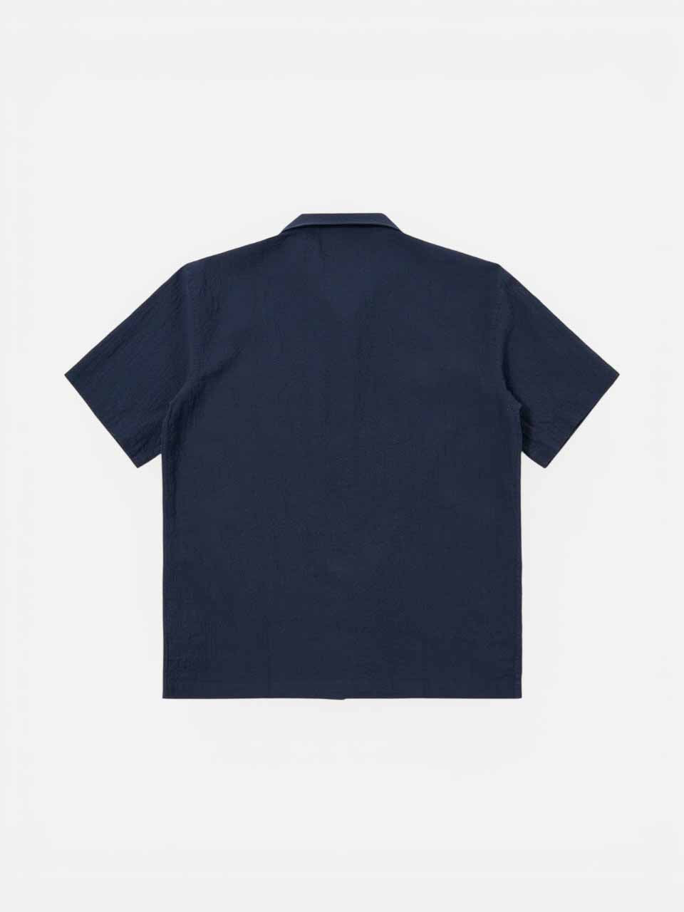 Seersucker Shirting Road Shirt Navy