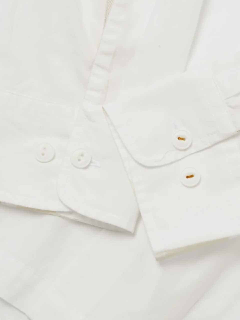 Organic Fine Poplin CPO Shirt White