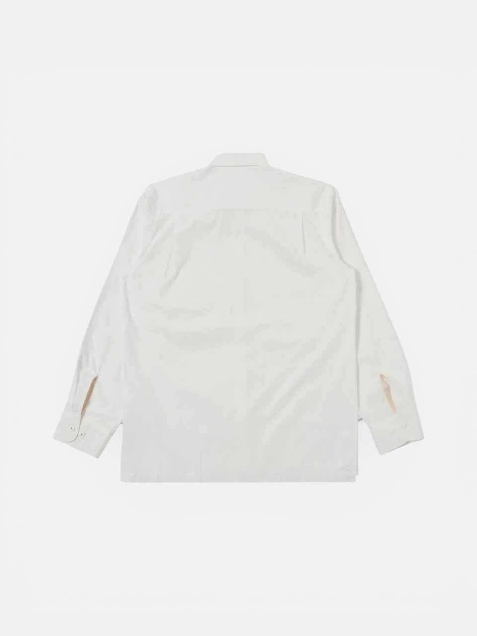 Organic Fine Poplin CPO Shirt White