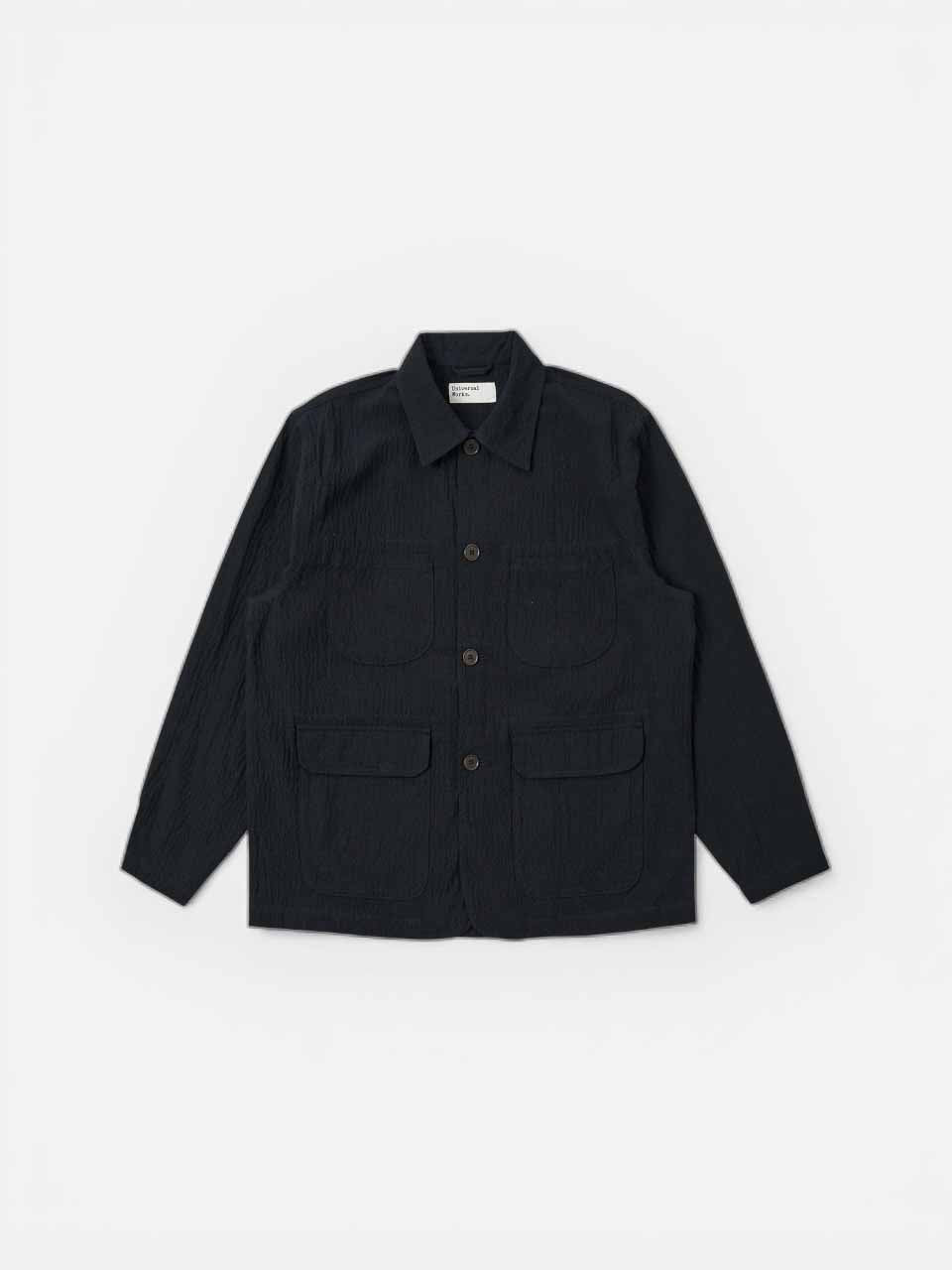 Navy Ospina Cotton Labour Jacket Dark Navy