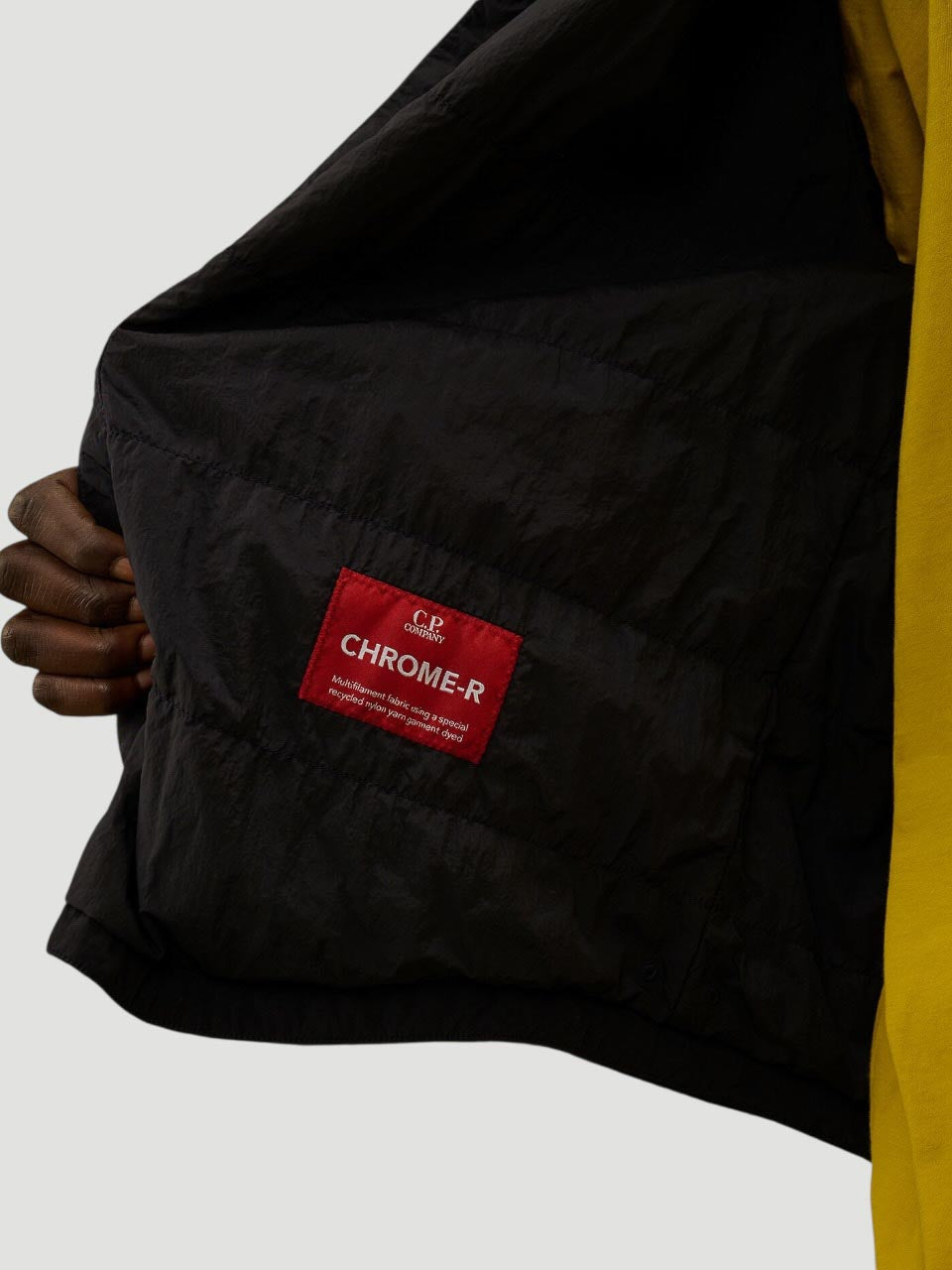 Chrome-R Padded Lens Overshirt Navy