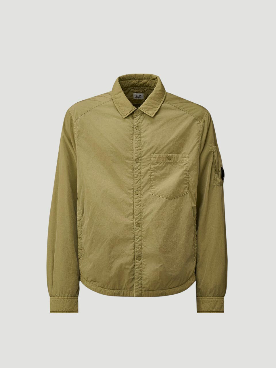 Chrome-R Padded Lens Overshirt Green