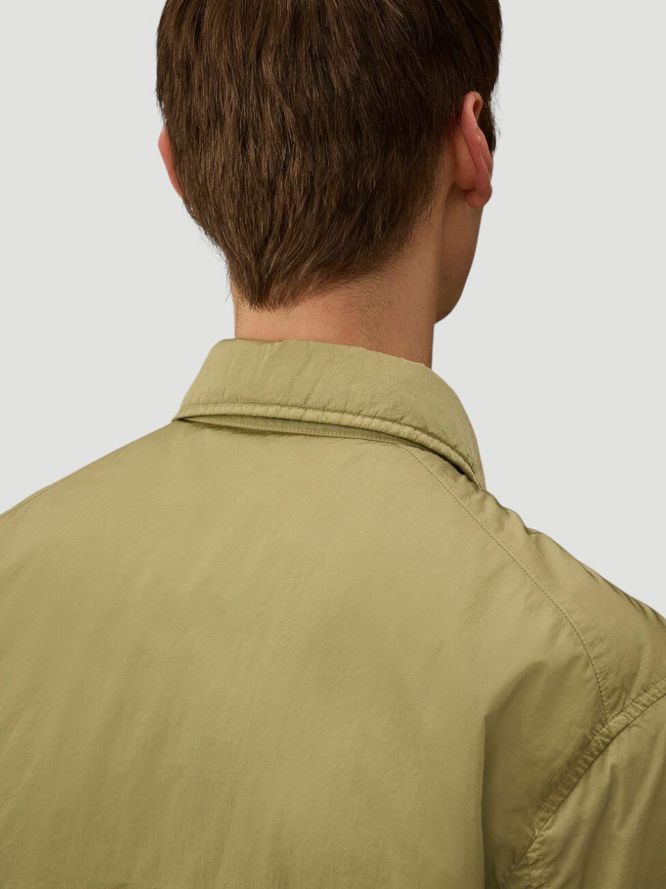 Chrome-R Padded Lens Overshirt Green