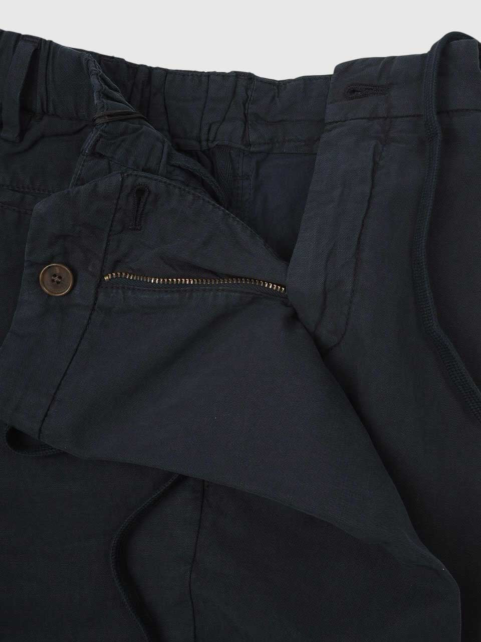 Linen Cotton Shorts Navy