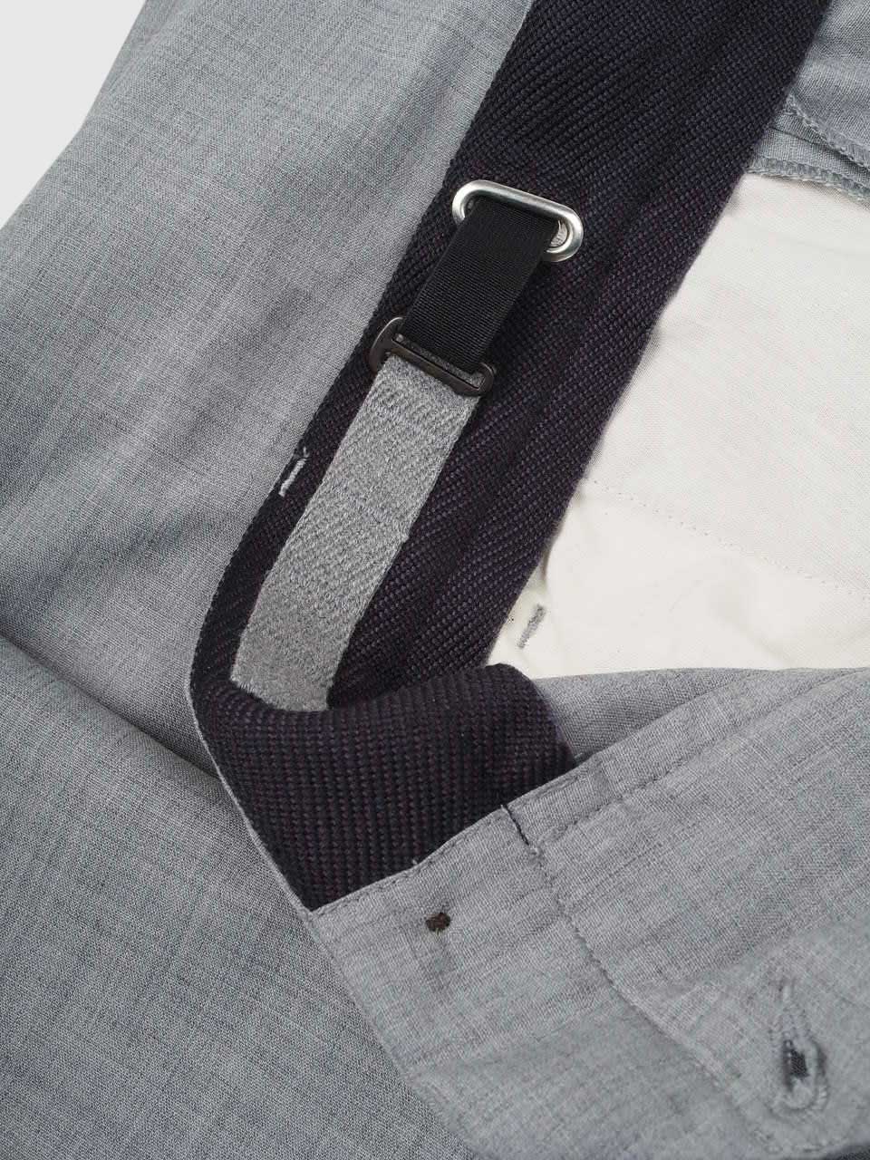 Loose Fit Light Wool Trousers Grey