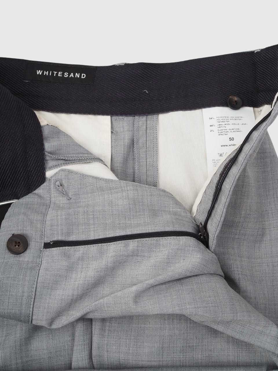 Loose Fit Light Wool Trousers Grey
