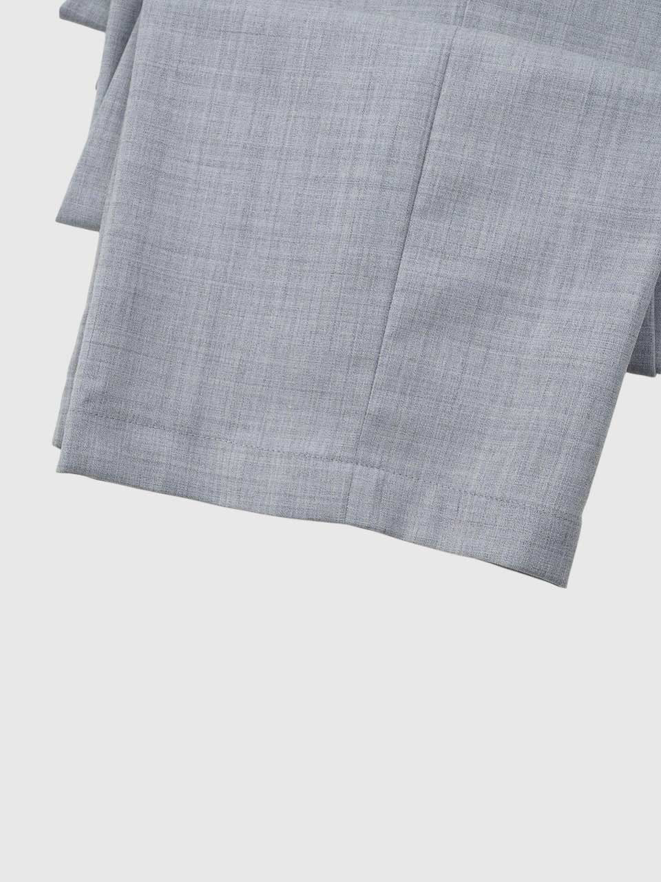 Loose Fit Light Wool Trousers Grey
