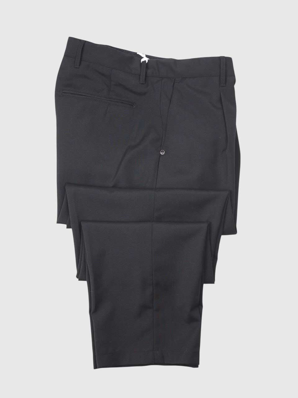 Loose Fit Light Wool Trousers Black