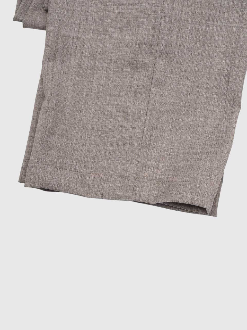 Loose Fit Light Wool Trousers Beige