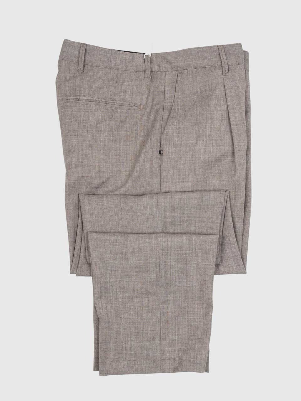 Loose Fit Light Wool Trousers Beige