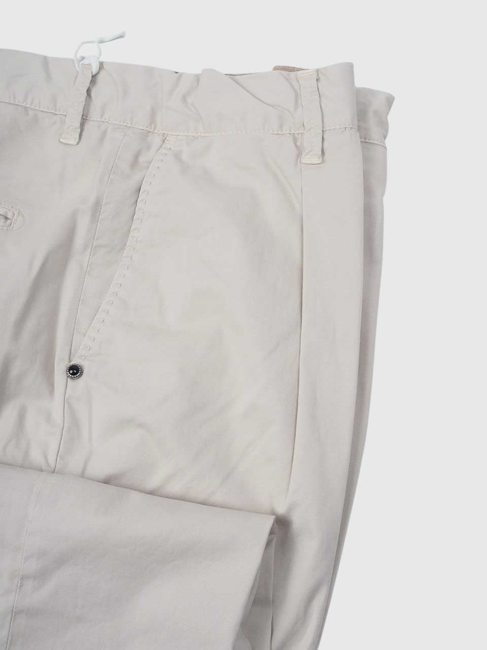 Loose Fit Prima Cotton Trousers Beige