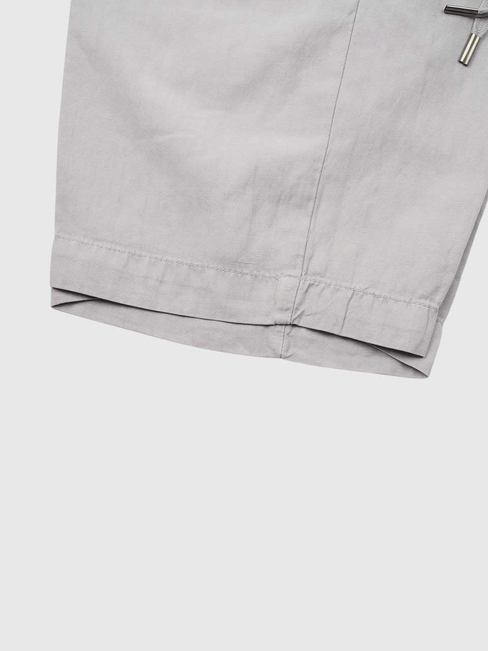 Linen Cotton Shorts Light Grey