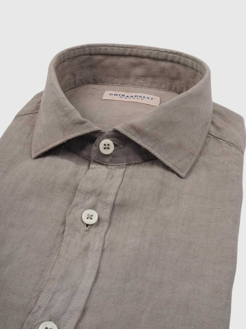 Washed Linen Shirt Taupe