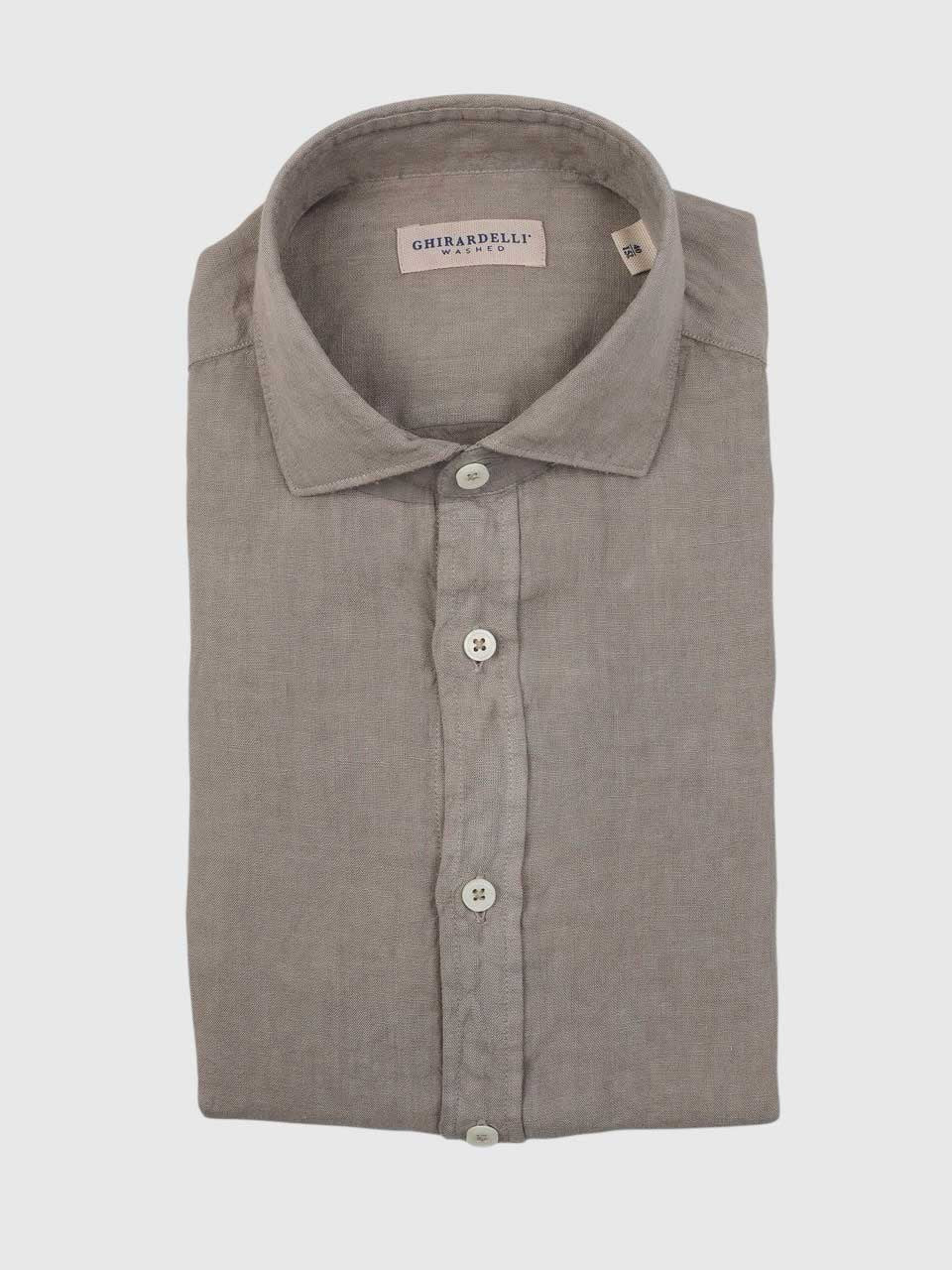 Washed Linen Shirt Taupe