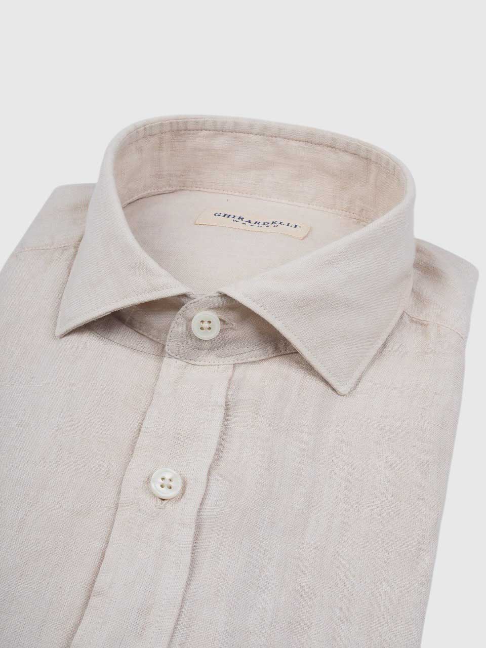 Washed Linen Shirt Beige