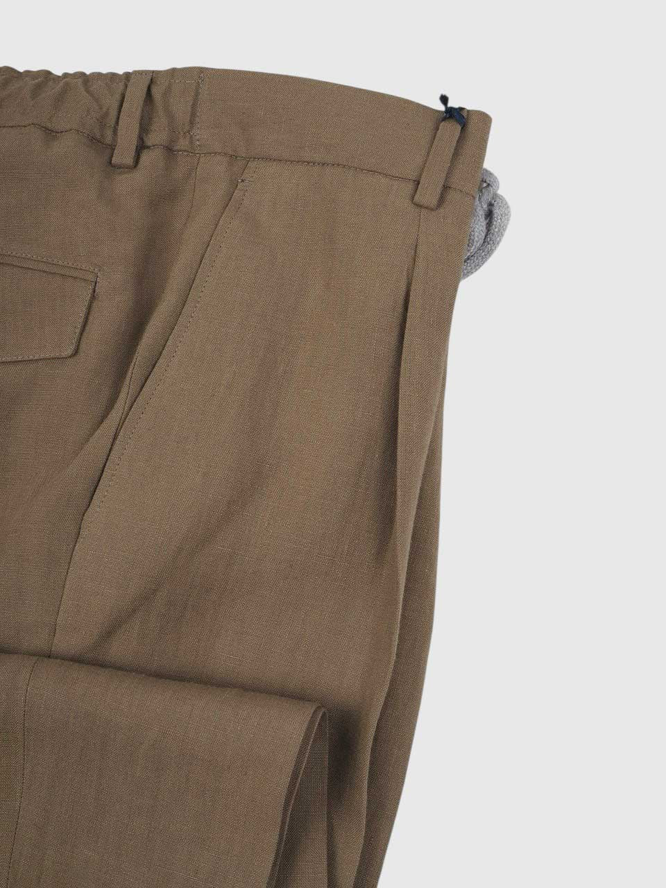 Barba Napoli Linen Trousers Camel