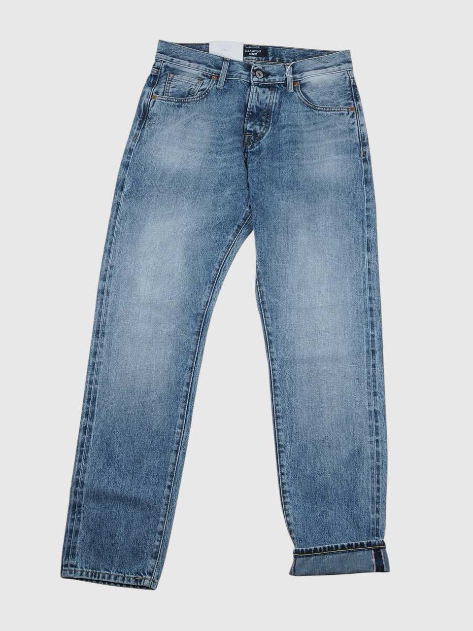 M5 Relaxed Tapered 13oz Kuroki Selvedge Worn Down