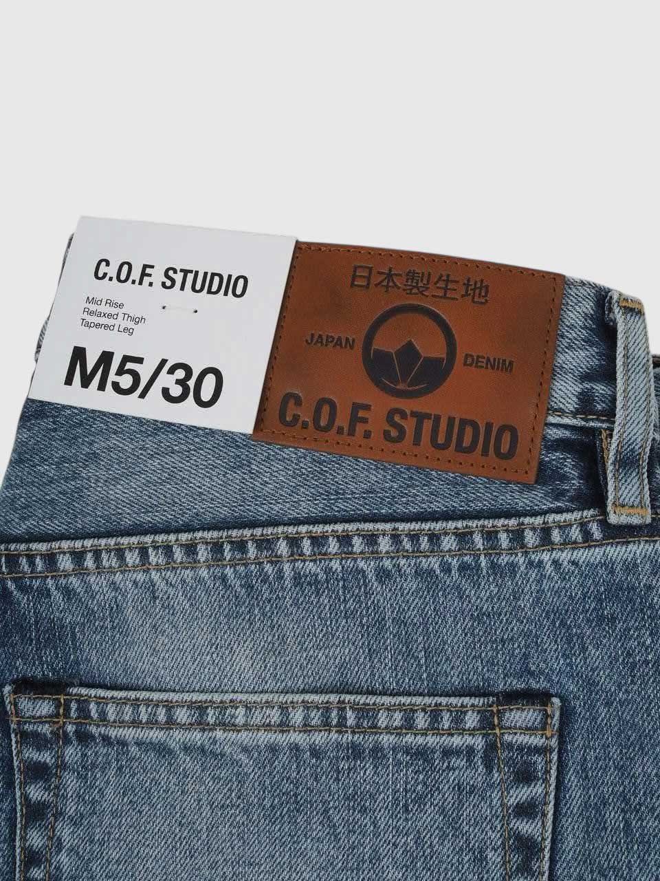 M5 Relaxed Tapered 13oz Kuroki Selvedge Worn Down