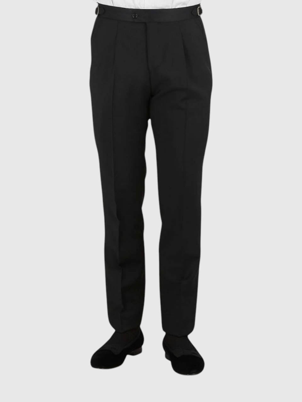 Tuxedo Trousers With Side Adjusters Black