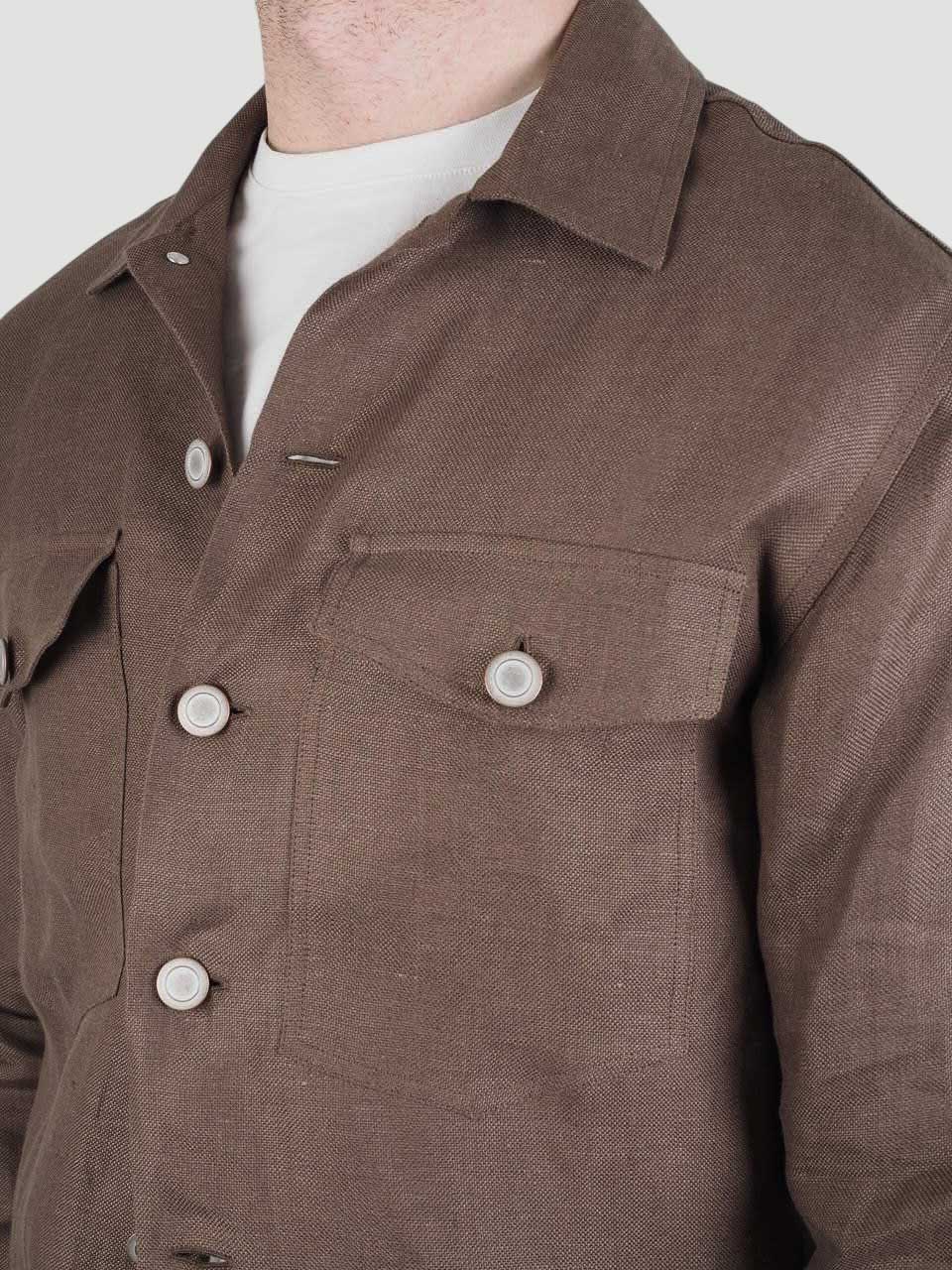 Linen Overshirt Brown