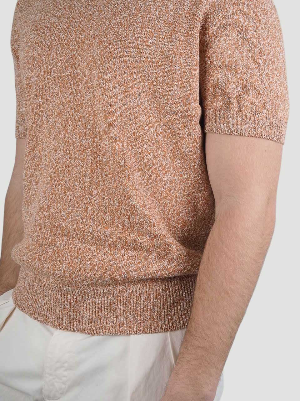 Knitted Cotton Polo Orange