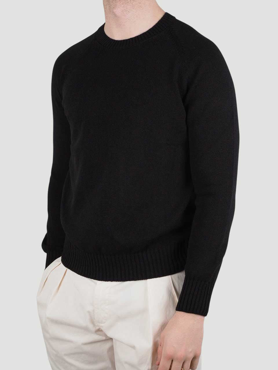 Knitted Cotton Cashmere Sweater Black