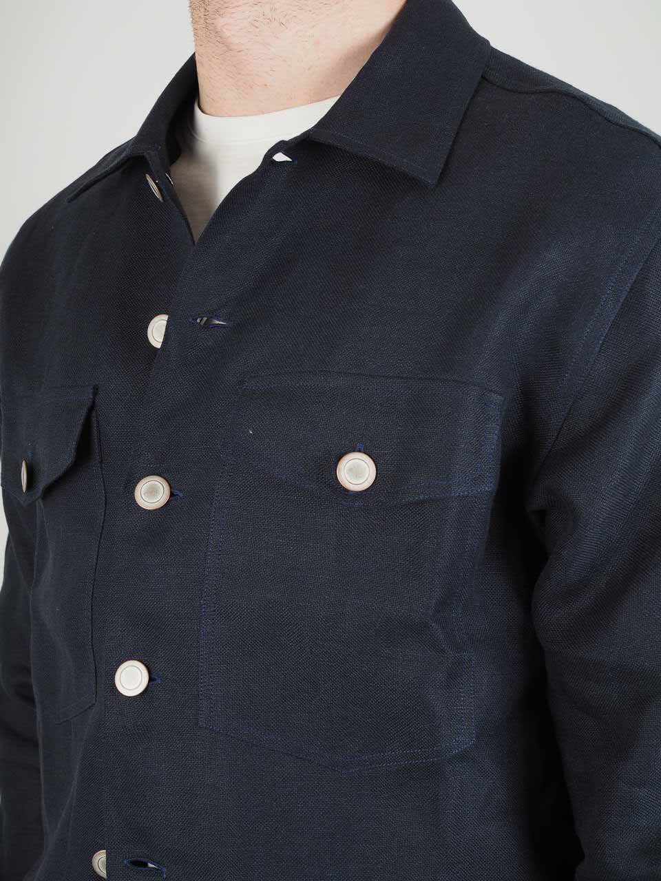 Linen Overshirt Navy