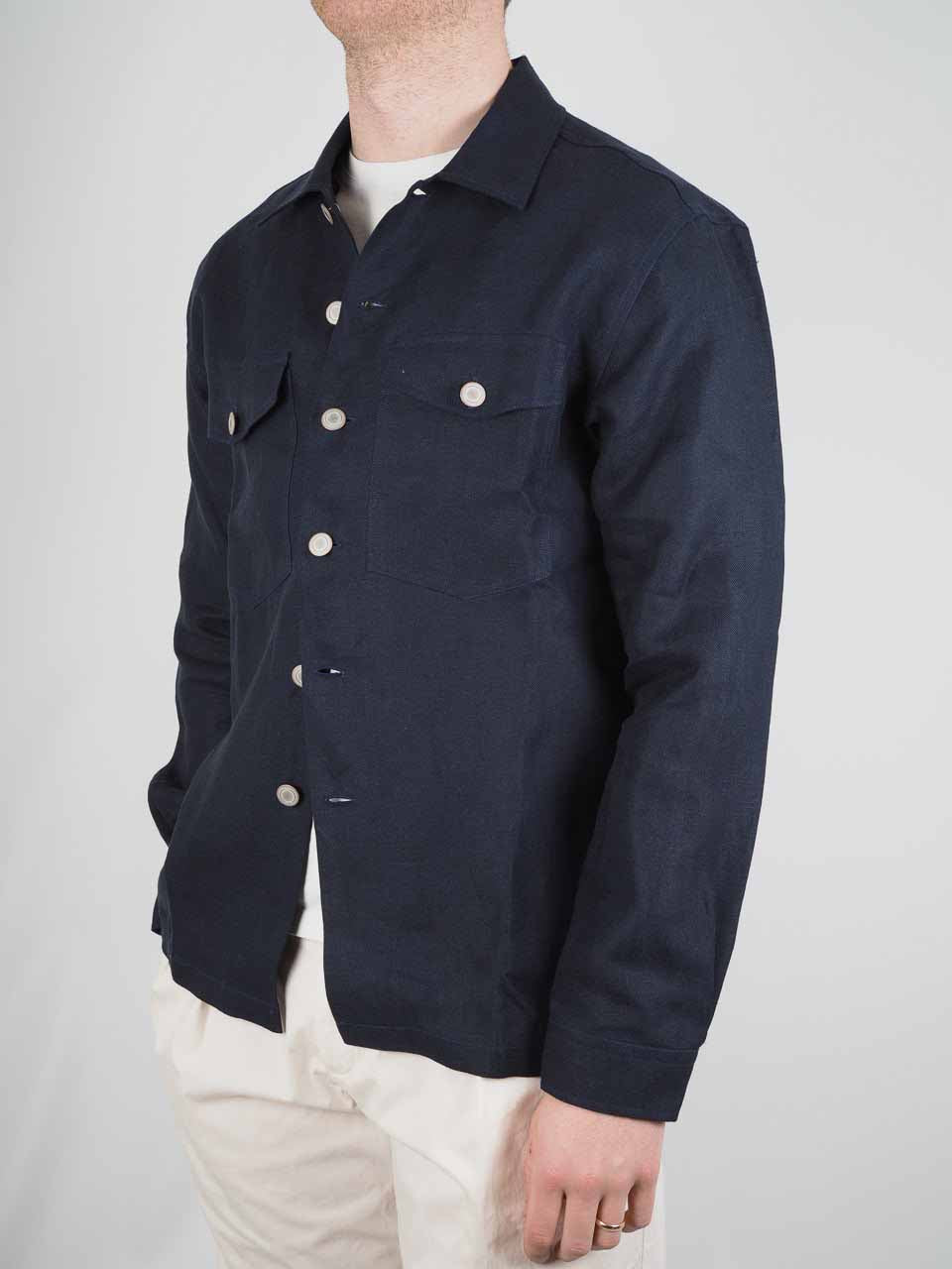 Linen Overshirt Navy