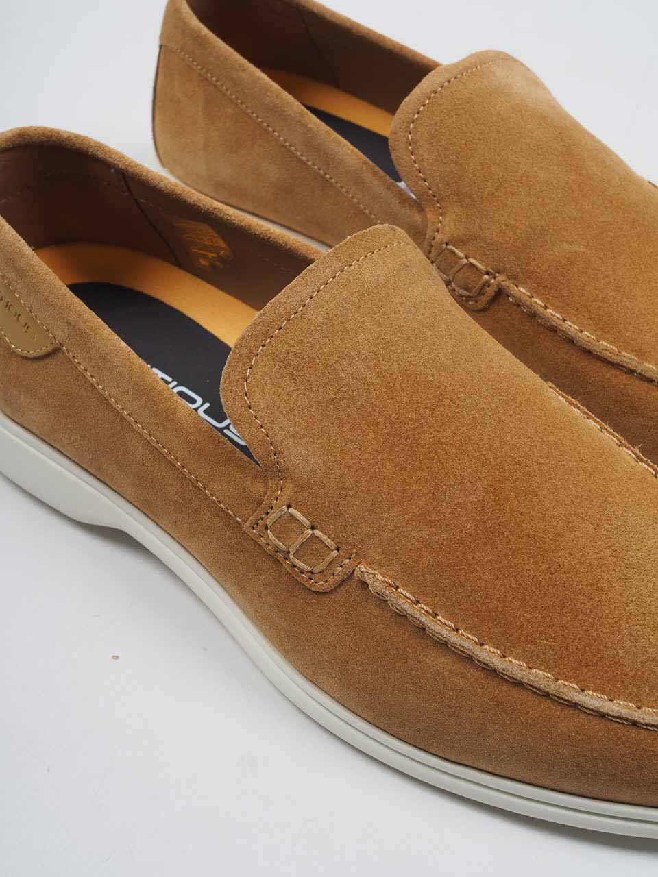 Suede Penny Loafer Camel