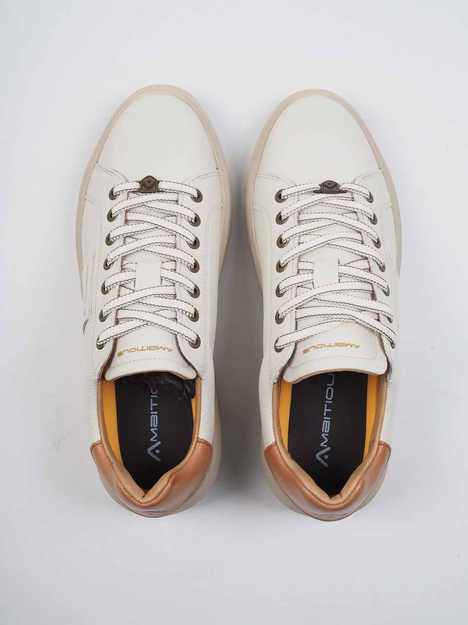 Leather Sneakers White/Beige