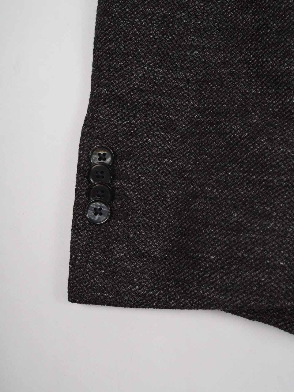 Double-Breasted Linen Cotton Blazer Black