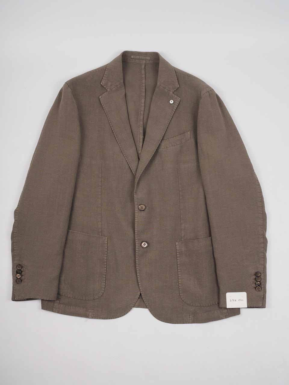 Regular Fit Linen Blazer Brown