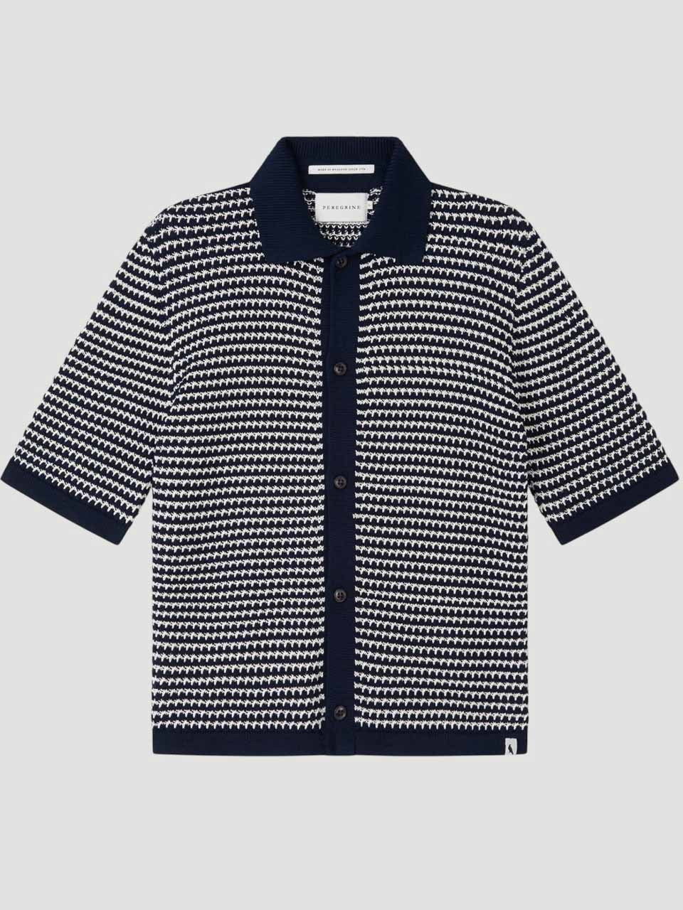 Peregrine Island Crochet Shirt Navy